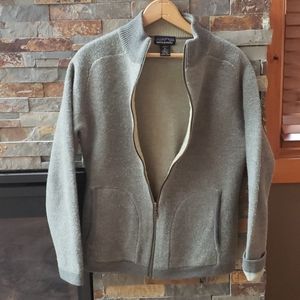 W's M 100% Soft Wool Cardigan zip Sweater